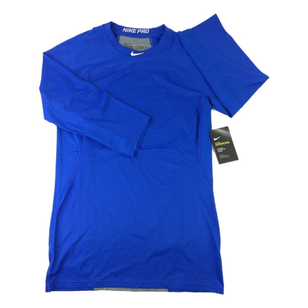 Nike Pro Hypercool Fitted 3/4 Sleeve Shirt Blue